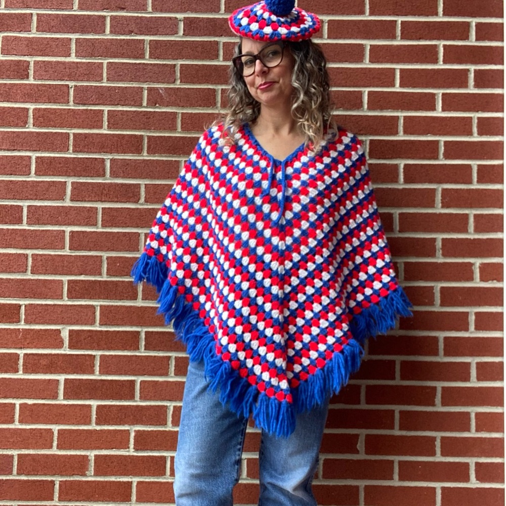 Vintage Crocheted poncho